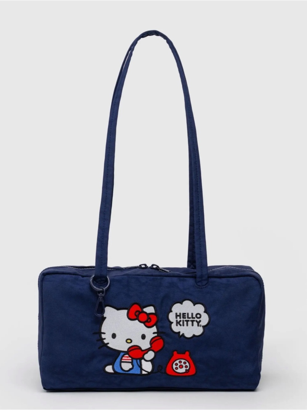 NWT BAGGU Nylon Bowler Bag Embroidered Hello Kitty Phone - Picture 2 of 16